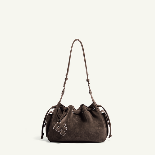 Mossdoom The Cloud Bellis Shoulder Bag - กระเป๋าสะพายไหล่ทรงถังหนังกลับสไตล์เรโทร