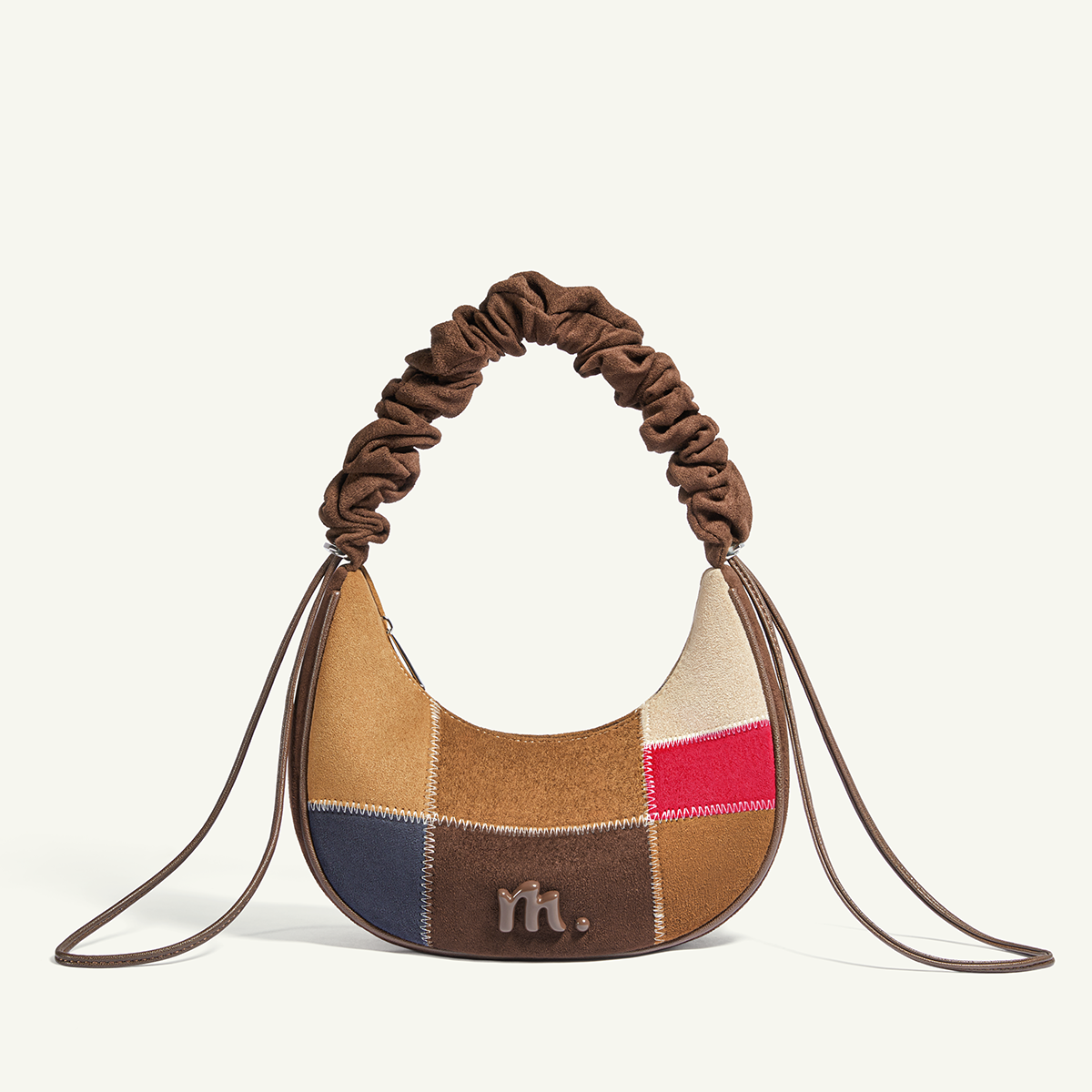 Mossdoom Velvie Shoulder Bag - กระเป๋าถือผู้หญิง ลายปะติดหลายสี สายสะพายปรับได้
