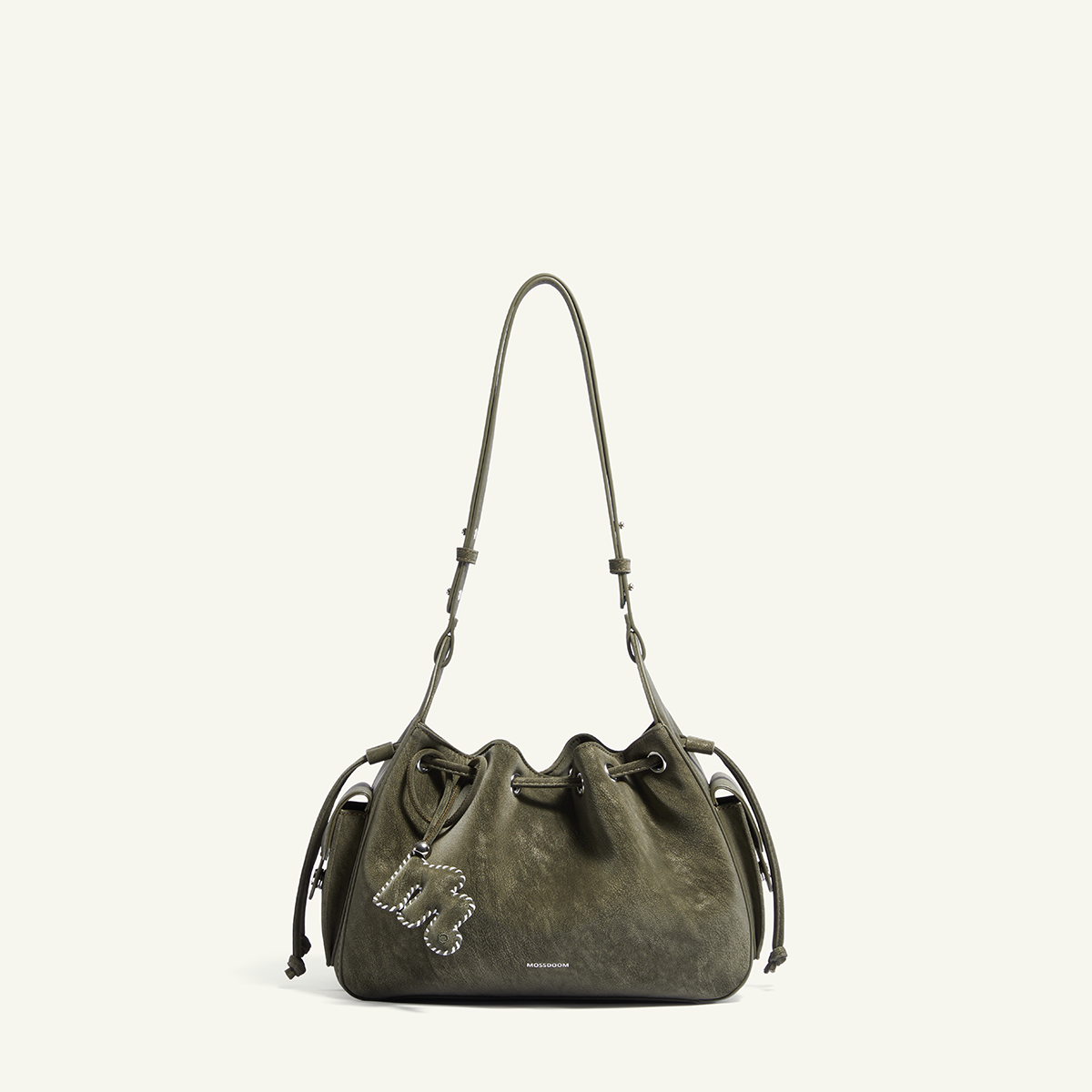 Mossdoom The Cloud Bellis Shoulder Bag - กระเป๋าสะพายไหล่ทรงถังหนังกลับสไตล์เรโทร