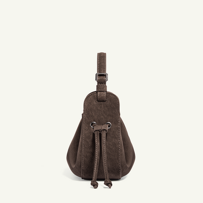Mossdoom Tilia Crossbody Bag - กระเป๋าถือหนังกลับขนาดเล็กรูปทรงคล้ายเกี๊ยว มีสายสะพายไหล่ยาว