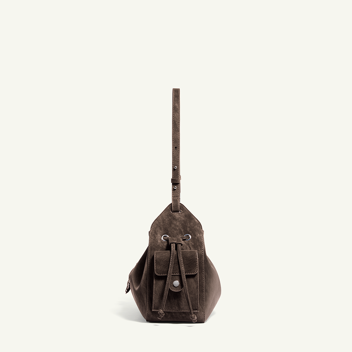 Mossdoom The Cloud Bellis Shoulder Bag - กระเป๋าสะพายไหล่ทรงถังหนังกลับสไตล์เรโทร