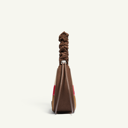 Mossdoom Velvie Shoulder Bag - กระเป๋าถือผู้หญิง ลายปะติดหลายสี สายสะพายปรับได้