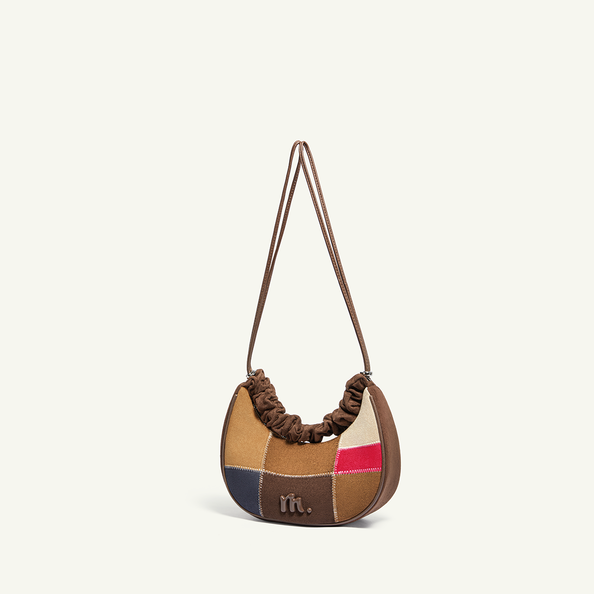 Mossdoom Velvie Shoulder Bag - กระเป๋าถือผู้หญิง ลายปะติดหลายสี สายสะพายปรับได้