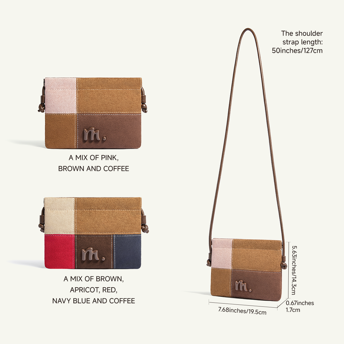 Mossdoom Avela Crossbody Bag - กระเป๋าสะพายข้างผ้าปะติดปะต่อหลากสี
