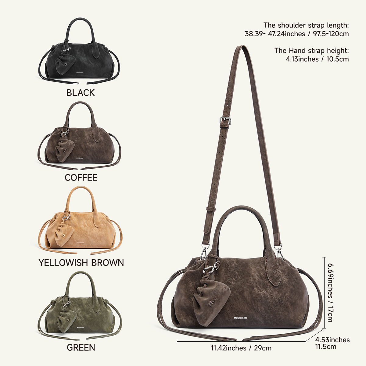Mossdoom Celsia Handbag - กระเป๋าถือผู้หญิงดีไซน์หรูหราพร้อมเชือกรูด