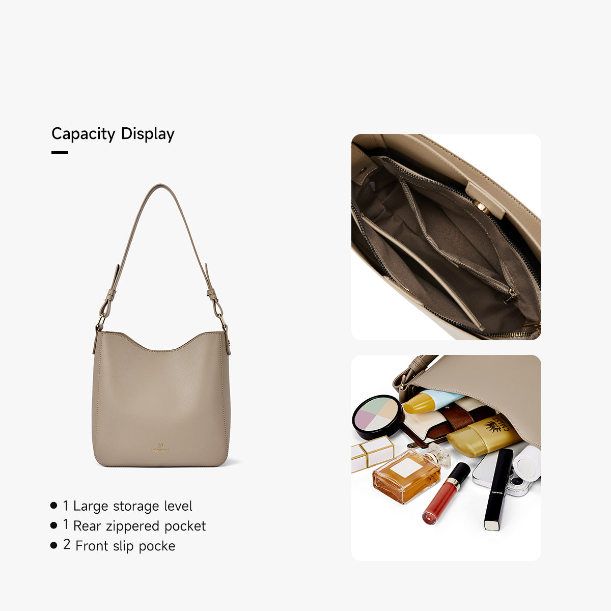 Mossdoom Rhiny Tote Bag – กระเป๋าโท้ทผู้หญิง พร้อมซิปและตัวล็อกแม่เหล็ก